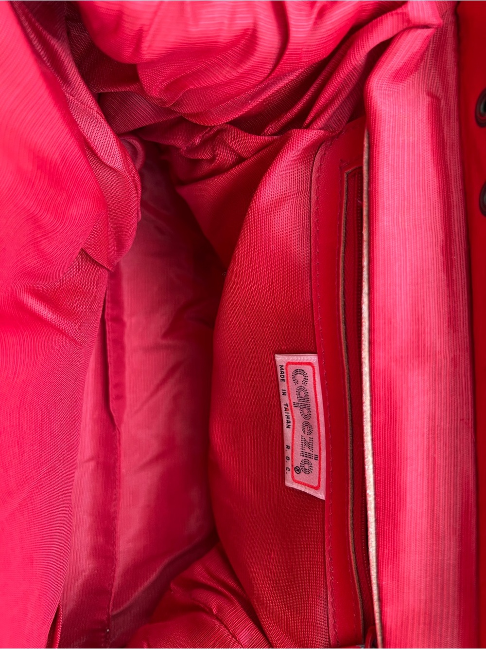 Vintage Capezio Red Leather Doctor Bag Satchel Crossbody Top Handle Purse - Picture 9 of 12